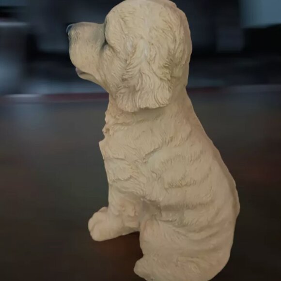 Golden Retriever Figurine Sitting Dog Nicely Detailed Statue Resin 6” Tall - Picture 5 of 12